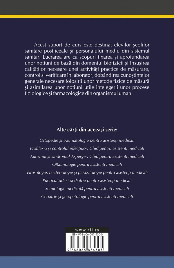Biofizică și Imagistică Medicală Pentru Asistenți Medicali